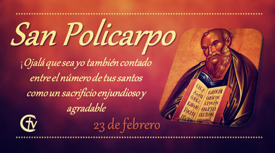  Hoy celebramos a San Policarpo, obispo y mártir 